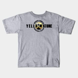 1000 MILE HIKING CLUB Yellowstone National Park - backcountry hiking Kids T-Shirt